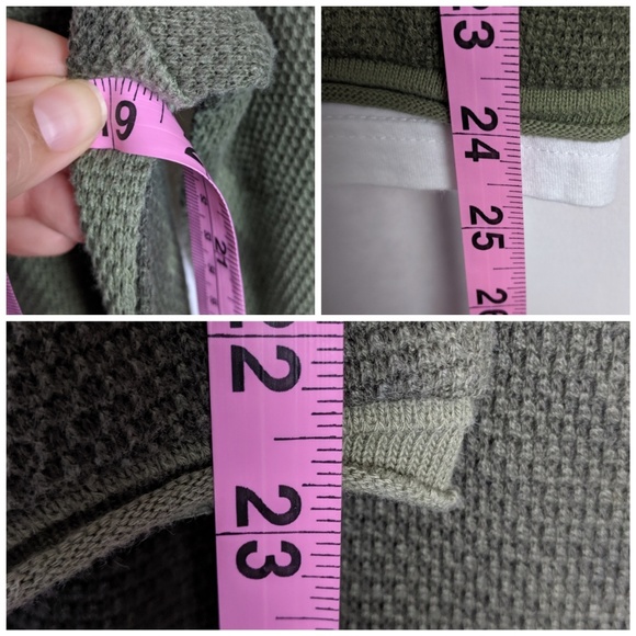 Zara Green Camo Faux White Layered Thermal Shirt M - Picture 5 of 5